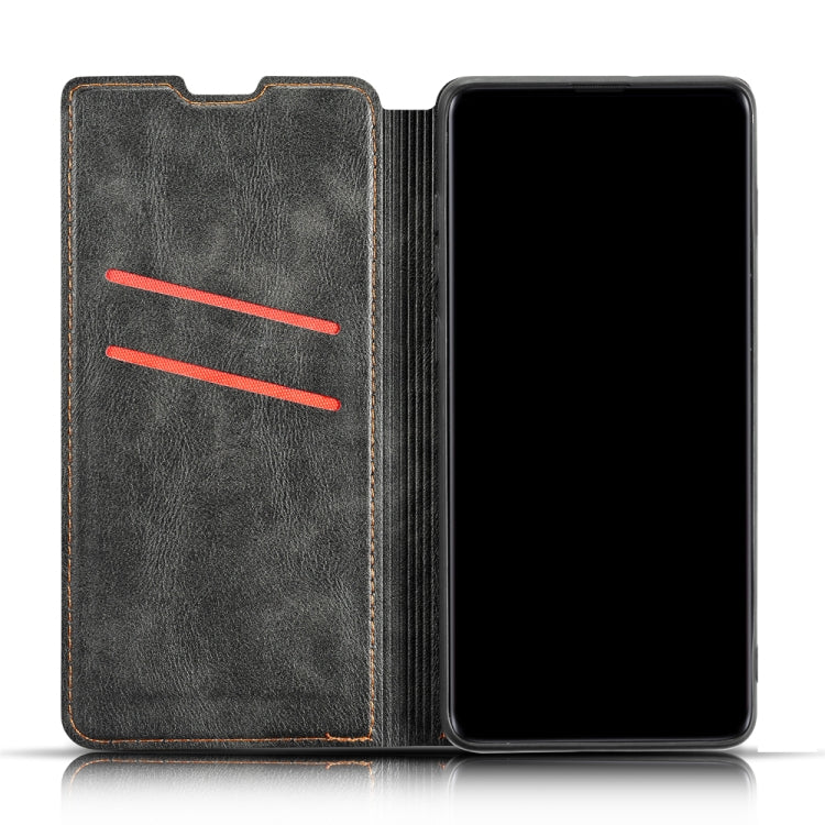 For Xiaomi Redmi 8A Retro Simple Ultra-thin Magnetic Leather Case with Holder & Card Slots & Lanyard