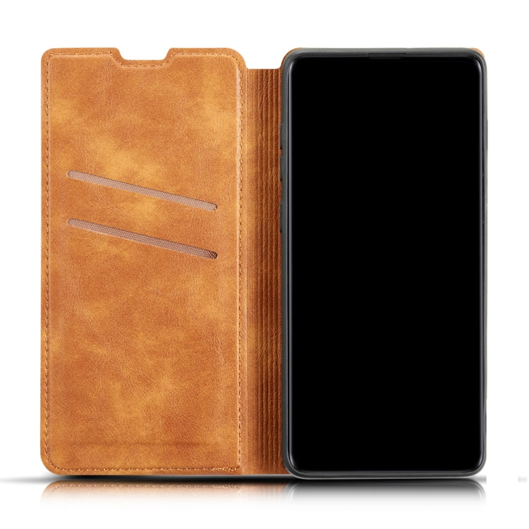 For Xiaomi Redmi 8A Retro Simple Ultra-thin Magnetic Leather Case with Holder & Card Slots & Lanyard
