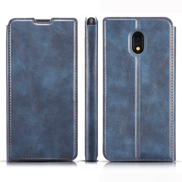 For Xiaomi Redmi 8A Retro Simple Ultra-thin Magnetic Leather Case with Holder & Card Slots & Lanyard