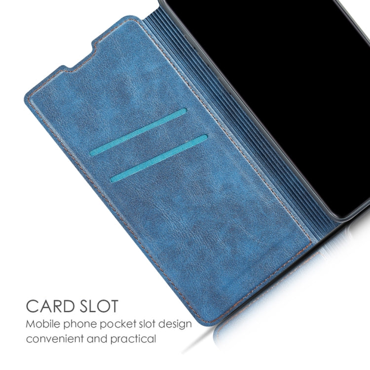 For Xiaomi Redmi 8A Retro Simple Ultra-thin Magnetic Leather Case with Holder & Card Slots & Lanyard