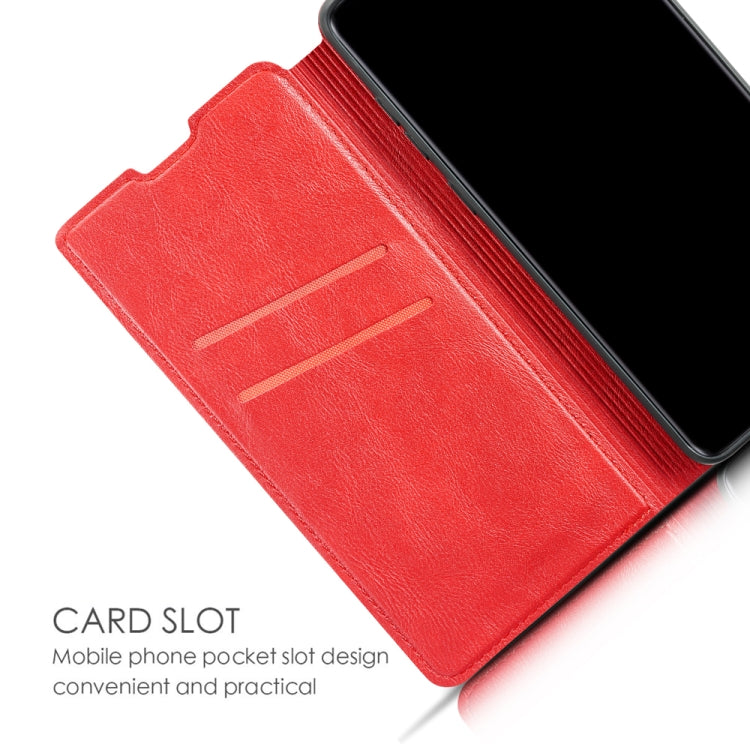 For Xiaomi Redmi 8A Retro Simple Ultra-thin Magnetic Leather Case with Holder & Card Slots & Lanyard