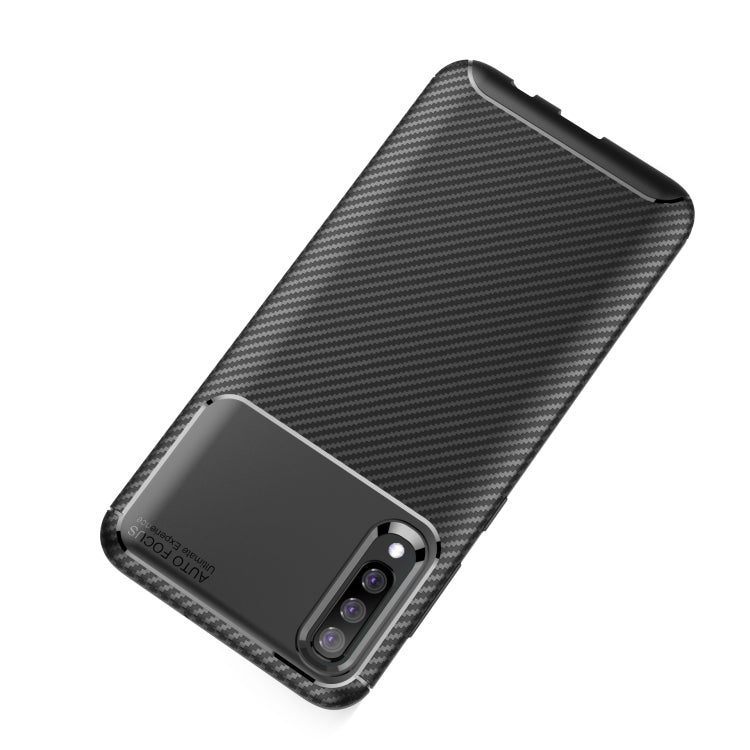 For OPPO RENO 3  Carbon Fiber Texture Shockproof TPU Case