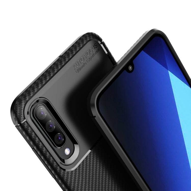 For OPPO RENO 3 PRO Carbon Fiber Texture Shockproof TPU Case(Blue)