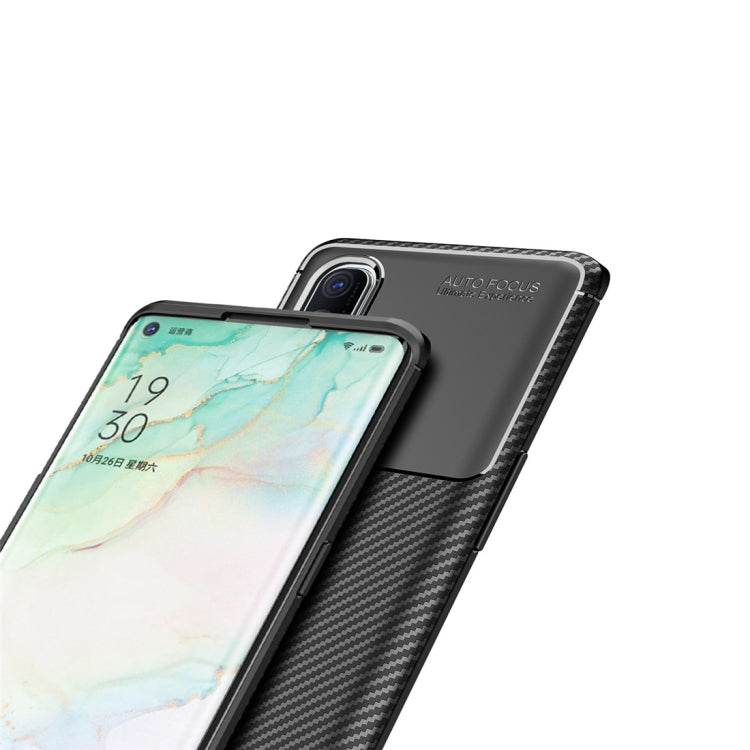 For OPPO Reno 3 Pro Carbon Fiber Texture Shockproof TPU Case