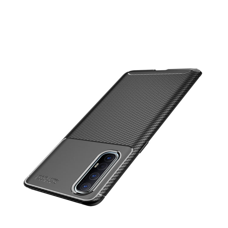 For OPPO Reno 3 Pro Carbon Fiber Texture Shockproof TPU Case