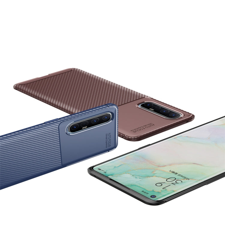 For OPPO Reno 3 Pro Carbon Fiber Texture Shockproof TPU Case
