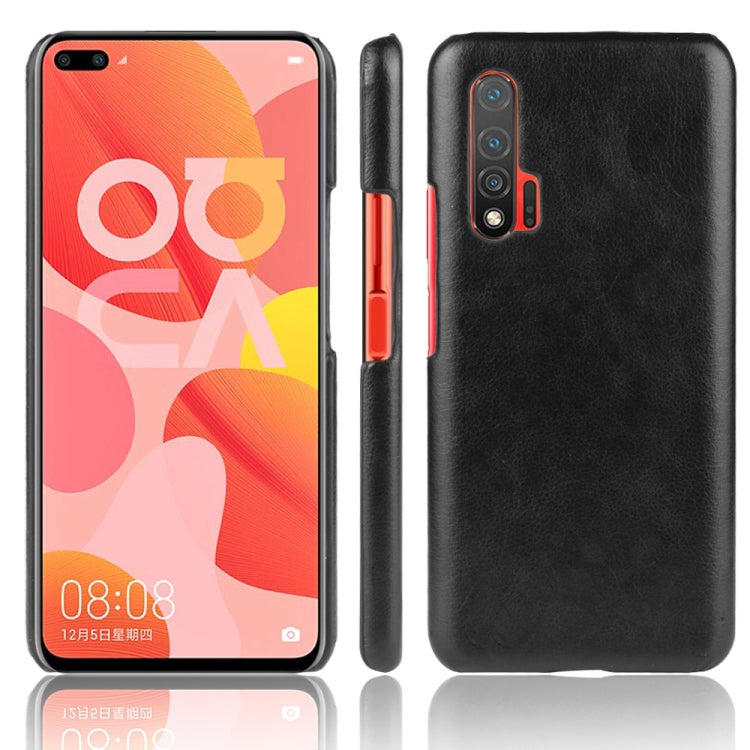 For Huawei Nova 6 5G Shockproof Litchi Texture PC + PU Case