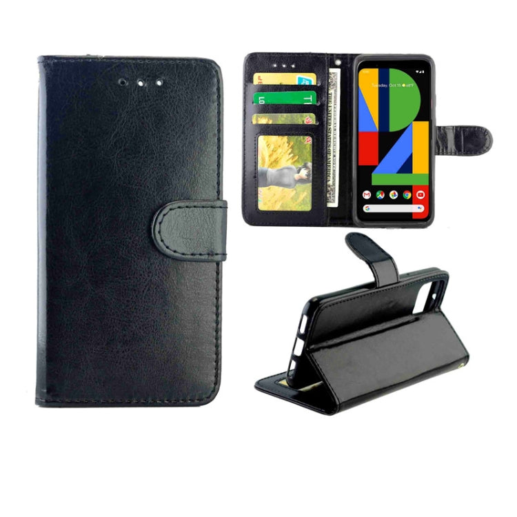 For Google Pixel4 Crazy Horse Texture Leather Horizontal Flip Protective Case with Holder & Card Slots & Wallet & Photo Frame