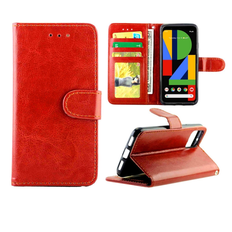 For Google Pixel4 Crazy Horse Texture Leather Horizontal Flip Protective Case with Holder & Card Slots & Wallet & Photo Frame