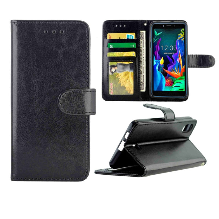 For LG K20(2019) Crazy Horse Texture Leather Horizontal Flip Protective Case with Holder & Card Slots & Wallet & Photo Frame