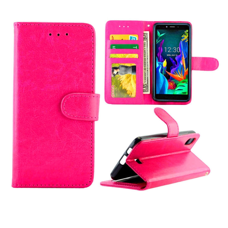 For LG K20(2019) Crazy Horse Texture Leather Horizontal Flip Protective Case with Holder & Card Slots & Wallet & Photo Frame