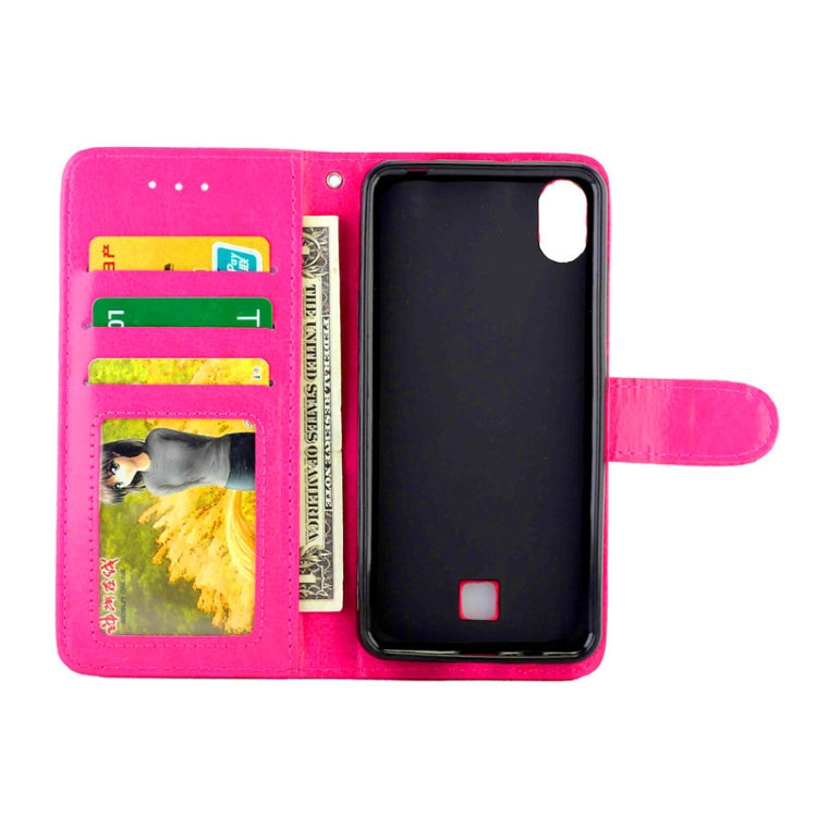 For LG K20(2019) Crazy Horse Texture Leather Horizontal Flip Protective Case with Holder & Card Slots & Wallet & Photo Frame