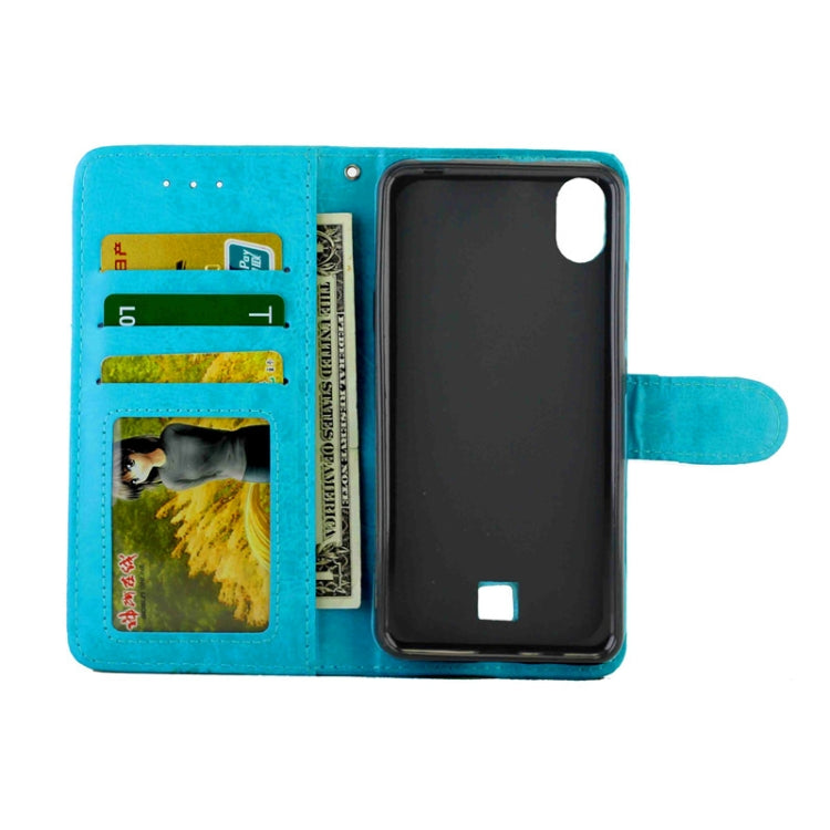 For LG K20(2019) Crazy Horse Texture Leather Horizontal Flip Protective Case with Holder & Card Slots & Wallet & Photo Frame