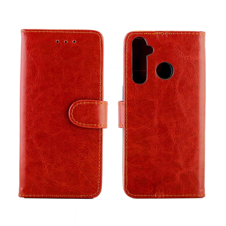 For OPPO Realme5 Pro Crazy Horse Texture Leather Horizontal Flip Protective Case with Holder & Card Slots & Wallet & Photo Frame