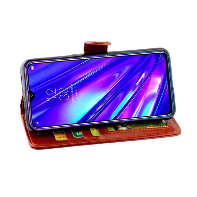 For OPPO Realme5 Pro Crazy Horse Texture Leather Horizontal Flip Protective Case with Holder & Card Slots & Wallet & Photo Frame