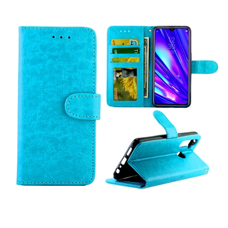 For OPPO Realme5 Pro Crazy Horse Texture Leather Horizontal Flip Protective Case with Holder & Card Slots & Wallet & Photo Frame