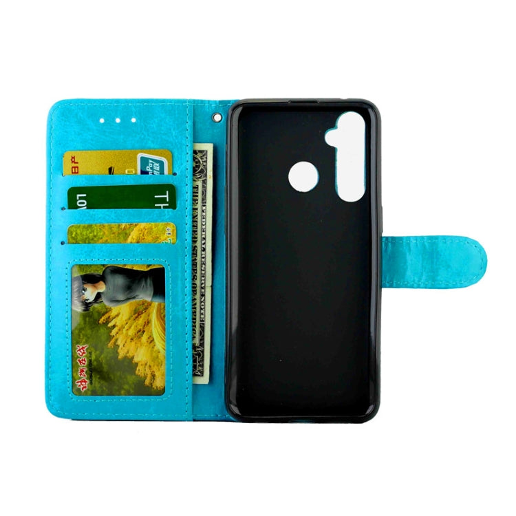 For OPPO Realme5 Pro Crazy Horse Texture Leather Horizontal Flip Protective Case with Holder & Card Slots & Wallet & Photo Frame