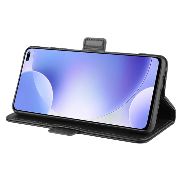 For Xiaomi Redmi K30 Double Buckle Crazy Horse Business Mobile Phone Holster with Card Wallet Bracket Function