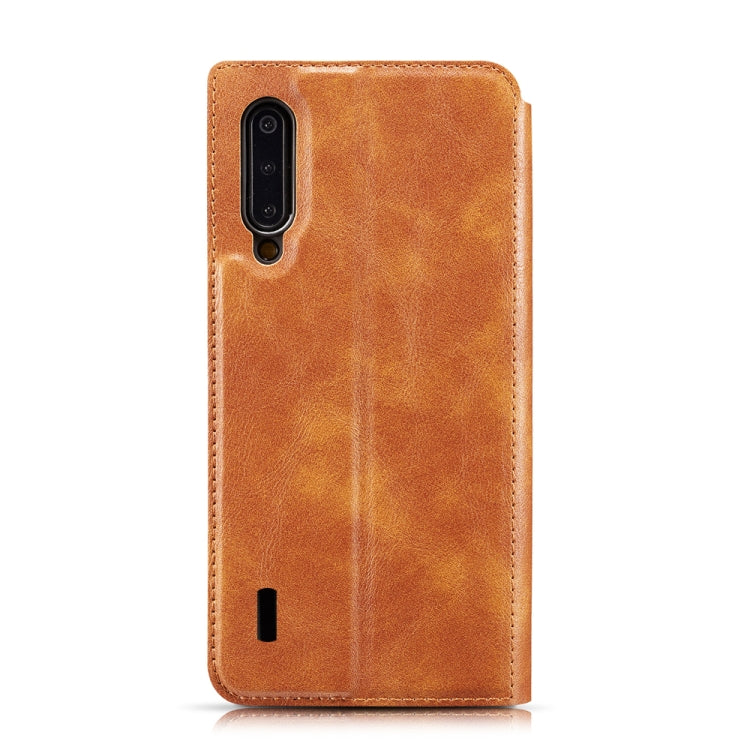 for Xiaomi Mi CC9 Retro Simple Ultra-thin Magnetic Leather Case with Holder & Card Slots & Lanyard