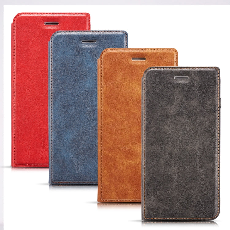 For Xiaomi A3 Lite Retro Simple Ultra-thin Magnetic Leather Case with Holder & Card Slots & Lanyard
