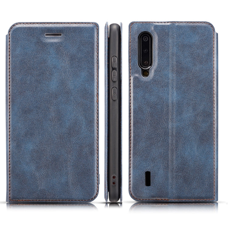 For Xiaomi A3 Lite Retro Simple Ultra-thin Magnetic Leather Case with Holder & Card Slots & Lanyard