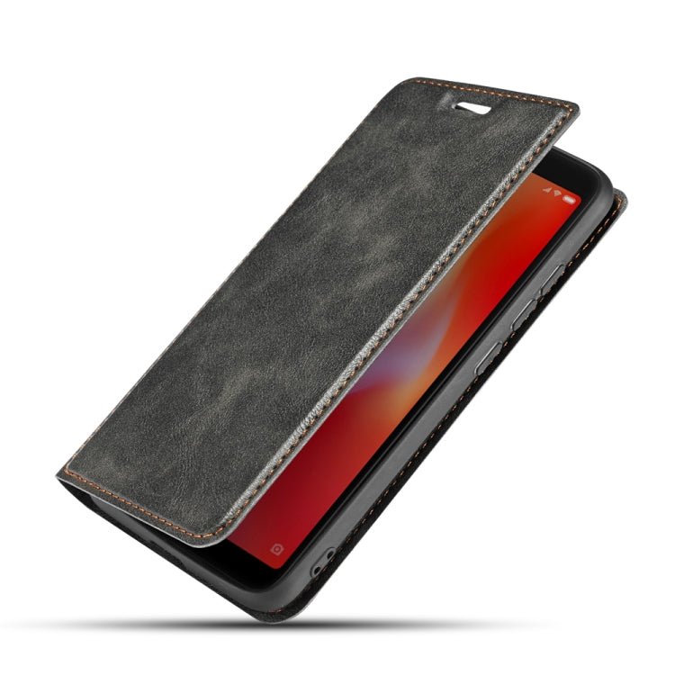 For Xiaomi Mi CC9 Lite Retro Simple Ultra-thin Magnetic Leather Case with Holder & Card Slots & Lanyard