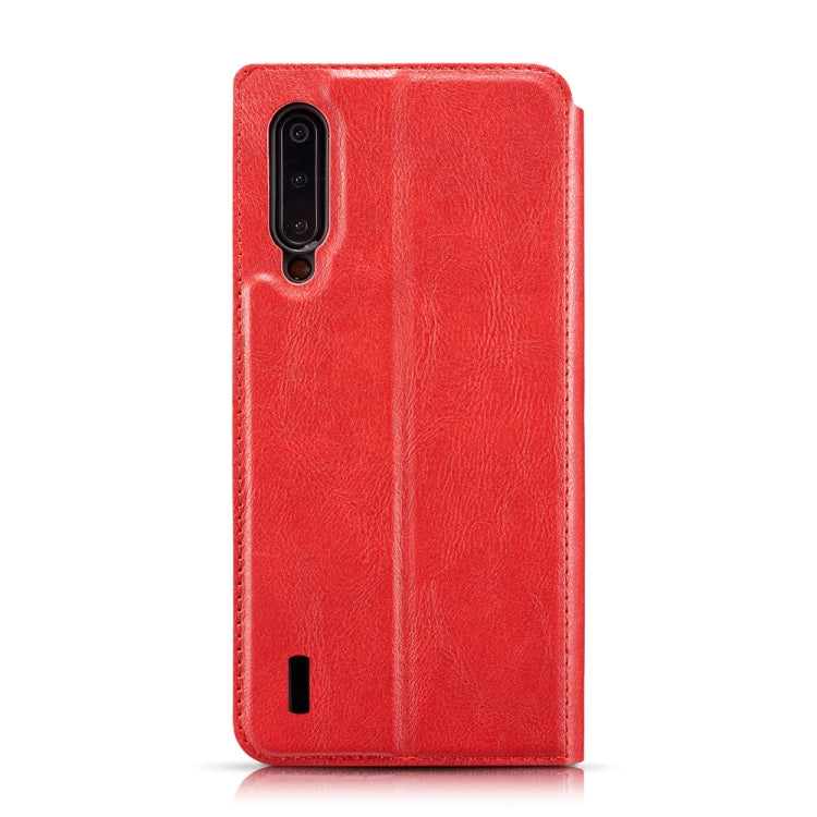 For Xiaomi Mi CC9 Lite Retro Simple Ultra-thin Magnetic Leather Case with Holder & Card Slots & Lanyard
