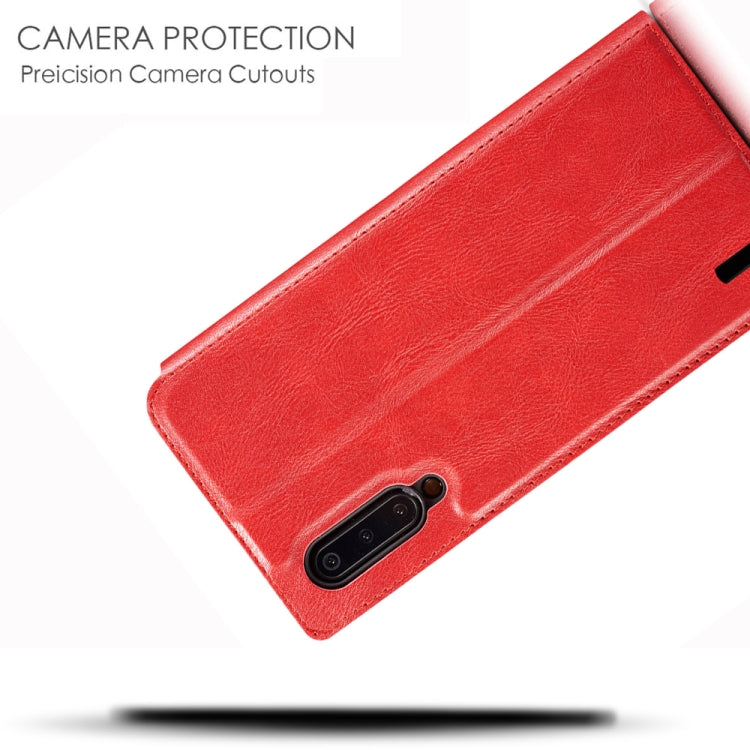 For Xiaomi Mi A3 Retro Simple Ultra-thin Magnetic Leather Case with Holder & Card Slots & Lanyard