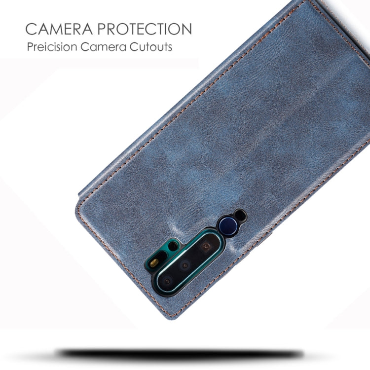 For Xiaomi Mi CC9 Pro Retro Simple Ultra-thin Magnetic Leather Case with Holder & Card Slots & Lanyard