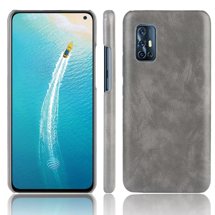 For Vivo V17 India Shockproof Litchi Texture PC + PU Case