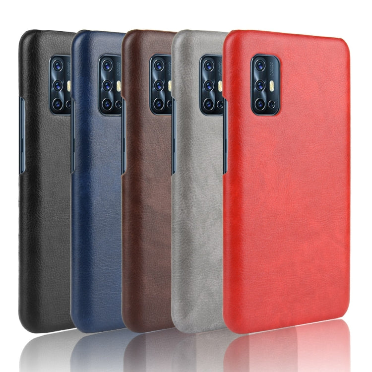 For Vivo V17 India Shockproof Litchi Texture PC + PU Case