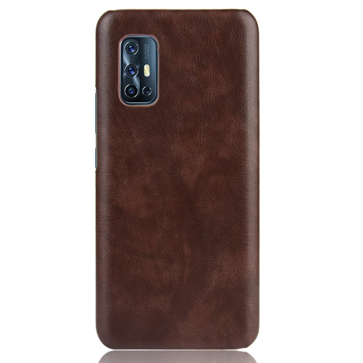 For Vivo V17 India Shockproof Litchi Texture PC + PU Case