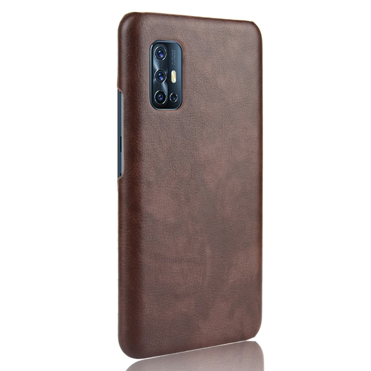 For Vivo V17 India Shockproof Litchi Texture PC + PU Case