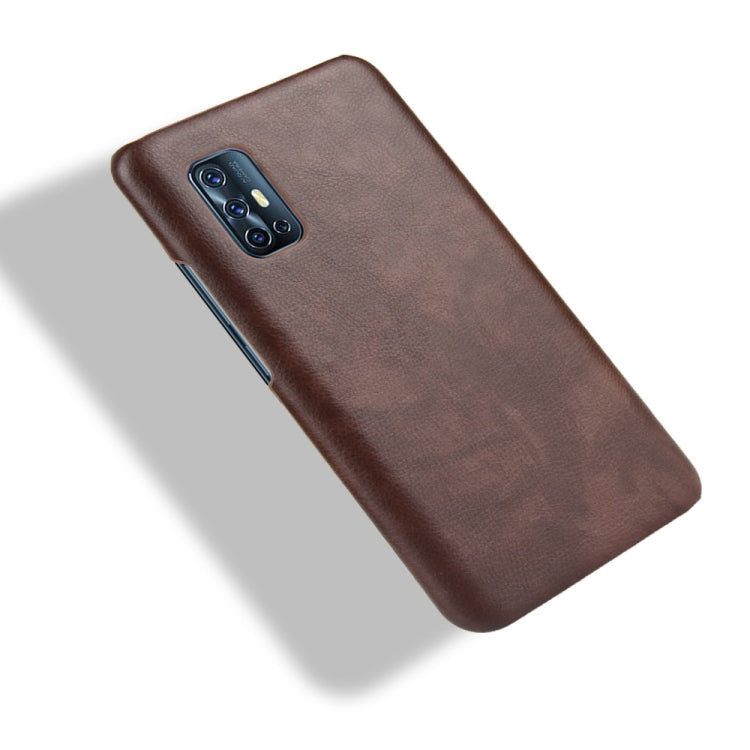 For Vivo V17 India Shockproof Litchi Texture PC + PU Case