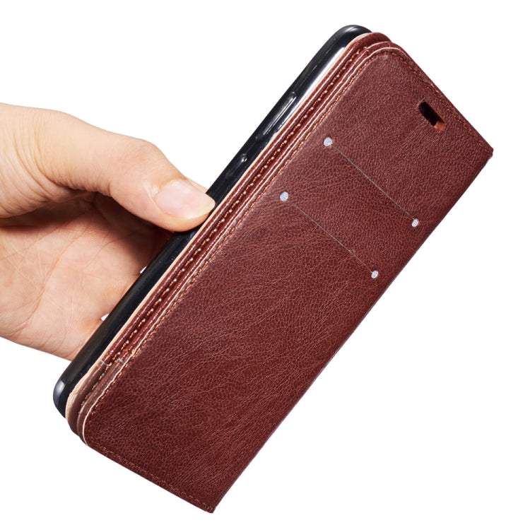 For Huawei Mate 20 Pro Double-sided Absorption Splicing Horizontal Flip Leather Case with Holder Card Slots Lanyard