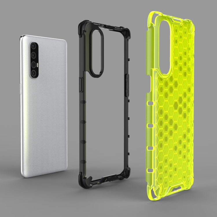 For OPPO Reno 3 Pro  Shockproof Honeycomb PC + TPU Case