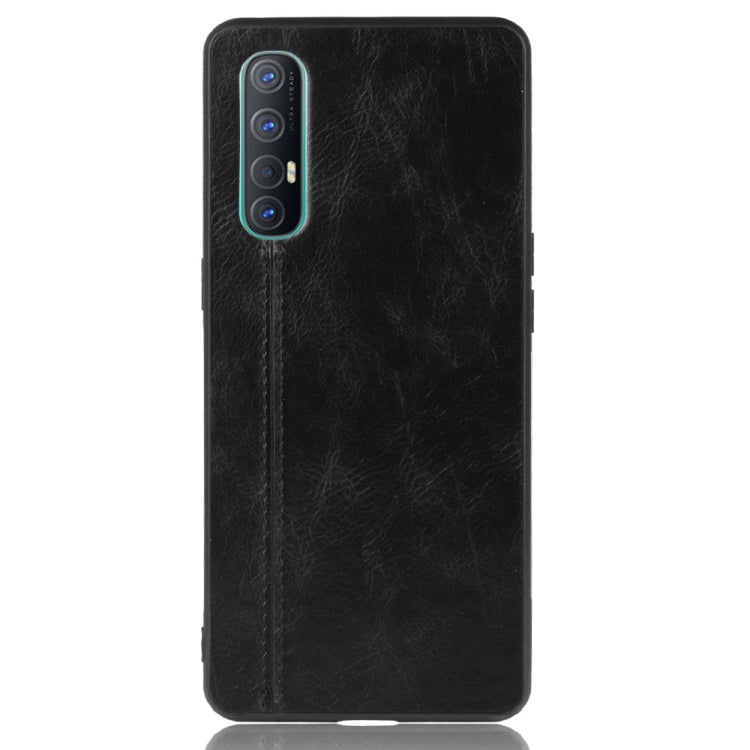 For  Oppo Reno3 Pro Shockproof Sewing Cow Pattern Skin PC + PU + TPU Case