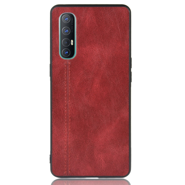 For  Oppo Reno3 Pro Shockproof Sewing Cow Pattern Skin PC + PU + TPU Case