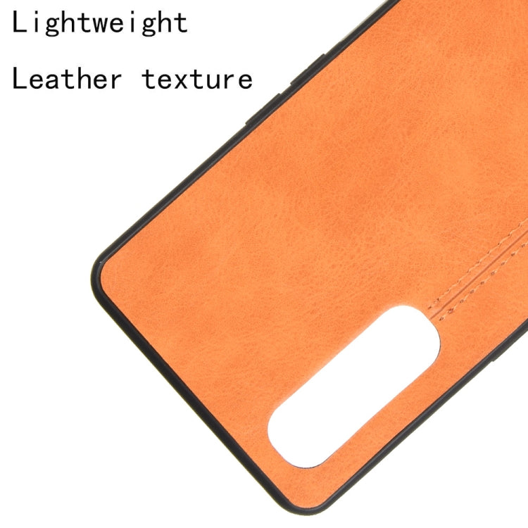 For  Oppo Reno3 Pro Shockproof Sewing Cow Pattern Skin PC + PU + TPU Case