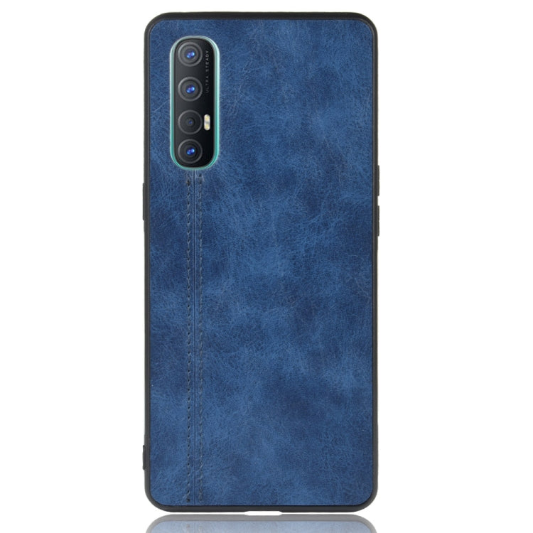For  Oppo Reno3 Pro Shockproof Sewing Cow Pattern Skin PC + PU + TPU Case