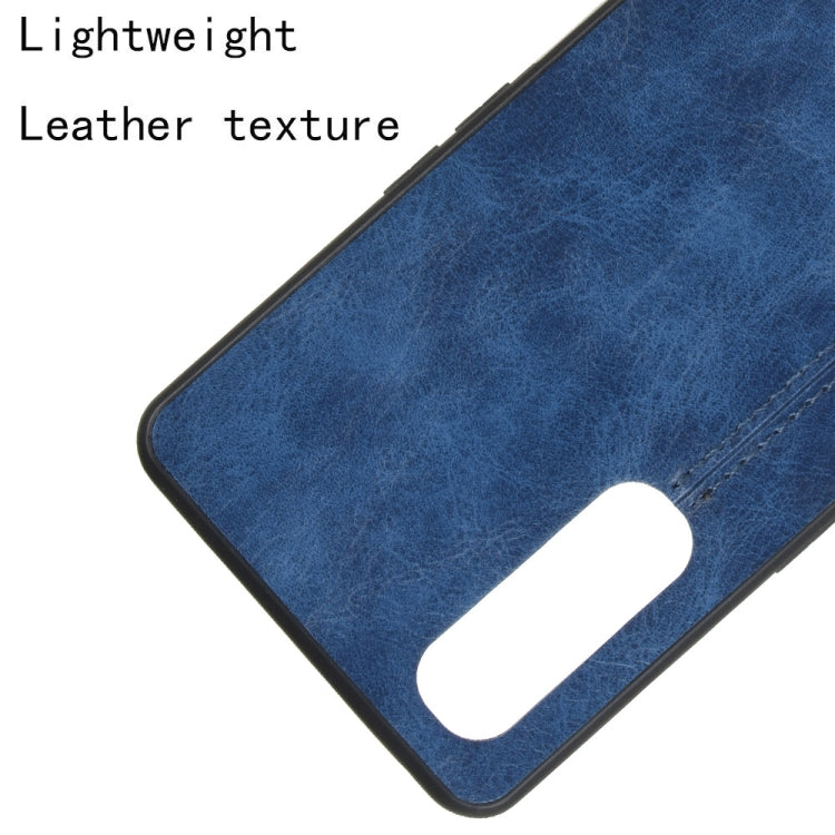 For  Oppo Reno3 Pro Shockproof Sewing Cow Pattern Skin PC + PU + TPU Case