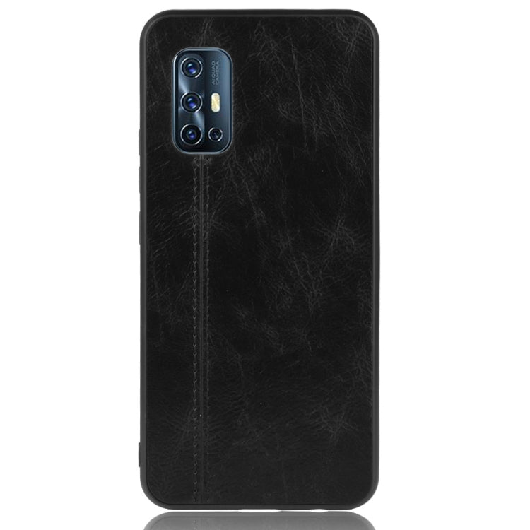 For  Vivo V17 India Shockproof Sewing Cow Pattern Skin PC + PU + TPU Case