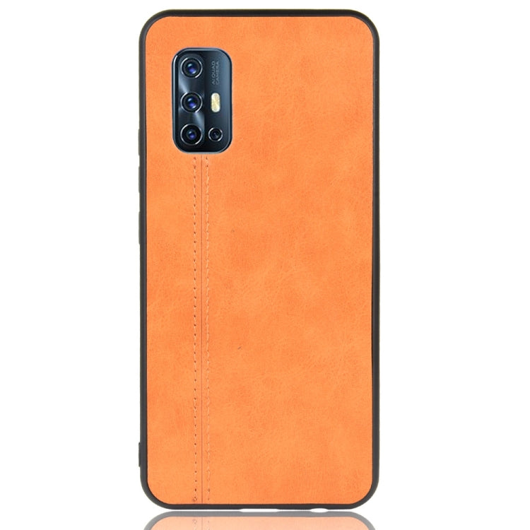 For  Vivo V17 India Shockproof Sewing Cow Pattern Skin PC + PU + TPU Case