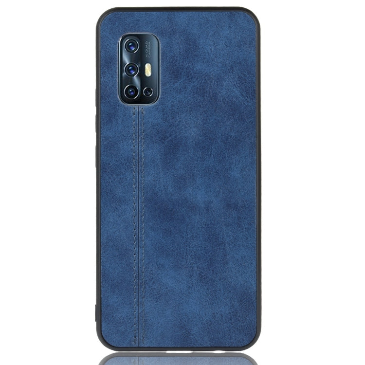 For  Vivo V17 India Shockproof Sewing Cow Pattern Skin PC + PU + TPU Case