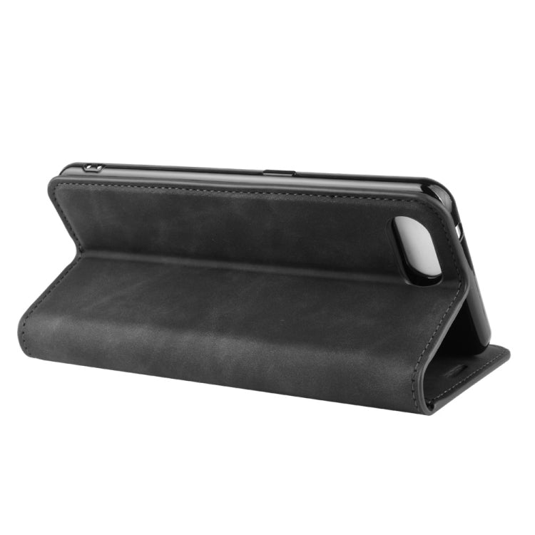 For Oppo Reno A   Retro-skin Business Magnetic Suction Leather Case with Holder & Card Slots & Wallet