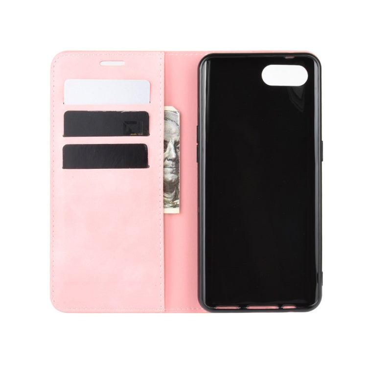 For Oppo Reno A   Retro-skin Business Magnetic Suction Leather Case with Holder & Card Slots & Wallet