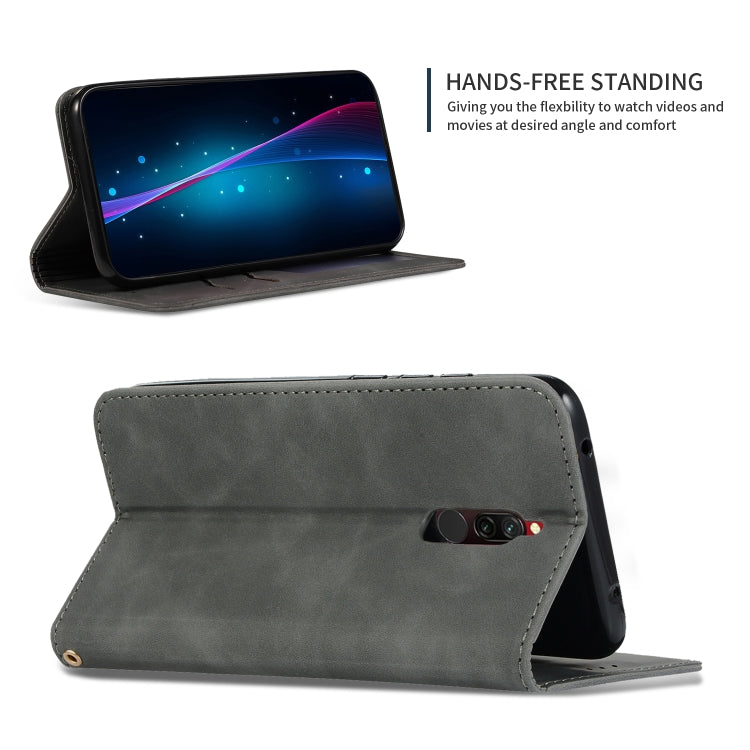 For Xiaomi Redmi 8A Retro Skin Feel Business Magnetic Horizontal Flip Leather Case