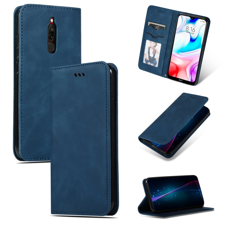For Xiaomi Redmi 8A Retro Skin Feel Business Magnetic Horizontal Flip Leather Case