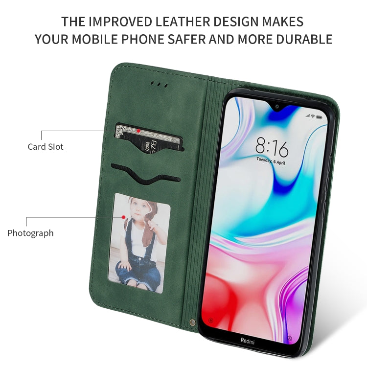 For Xiaomi Redmi 8A Retro Skin Feel Business Magnetic Horizontal Flip Leather Case