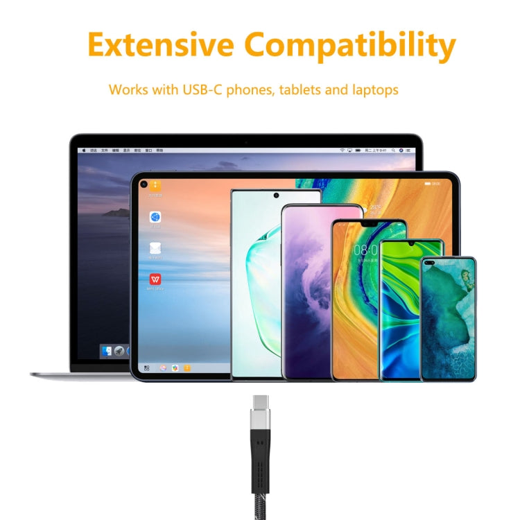 ENKAY ENK-CB101 Fishing Net Weaving USB to USB-C / Type-C Data Transfer Charging Cable